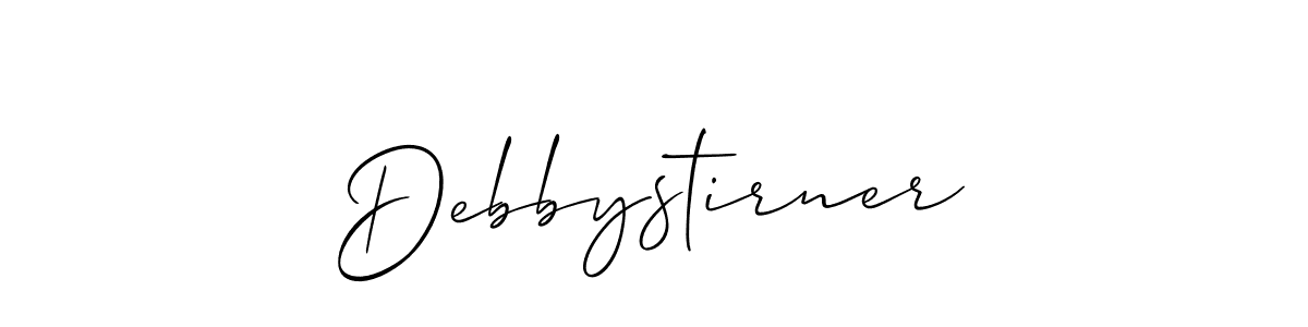 How to make Debbystirner name signature. Use Allison_Script style for creating short signs online. This is the latest handwritten sign. Debbystirner signature style 2 images and pictures png