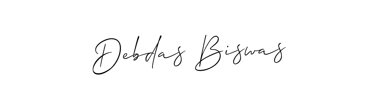 Create a beautiful signature design for name Debdas Biswas. With this signature (Allison_Script) fonts, you can make a handwritten signature for free. Debdas Biswas signature style 2 images and pictures png