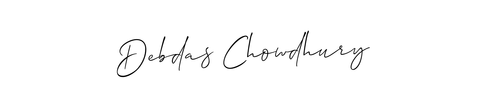 Make a beautiful signature design for name Debdas Chowdhury. With this signature (Allison_Script) style, you can create a handwritten signature for free. Debdas Chowdhury signature style 2 images and pictures png