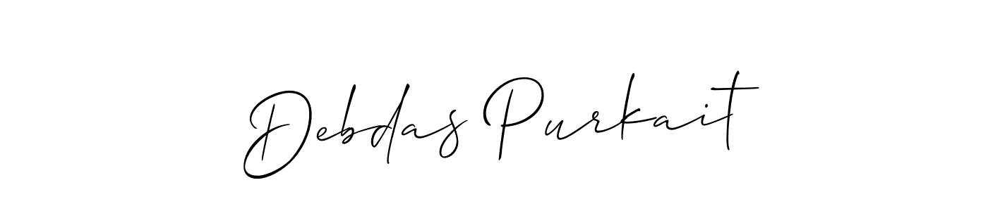 Best and Professional Signature Style for Debdas Purkait. Allison_Script Best Signature Style Collection. Debdas Purkait signature style 2 images and pictures png