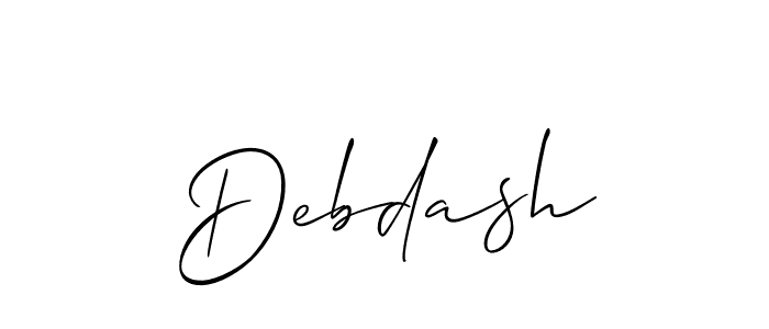 Make a beautiful signature design for name Debdash. With this signature (Allison_Script) style, you can create a handwritten signature for free. Debdash signature style 2 images and pictures png