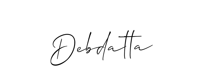 You should practise on your own different ways (Allison_Script) to write your name (Debdatta) in signature. don't let someone else do it for you. Debdatta signature style 2 images and pictures png