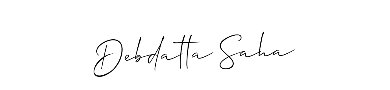 Similarly Allison_Script is the best handwritten signature design. Signature creator online .You can use it as an online autograph creator for name Debdatta Saha. Debdatta Saha signature style 2 images and pictures png