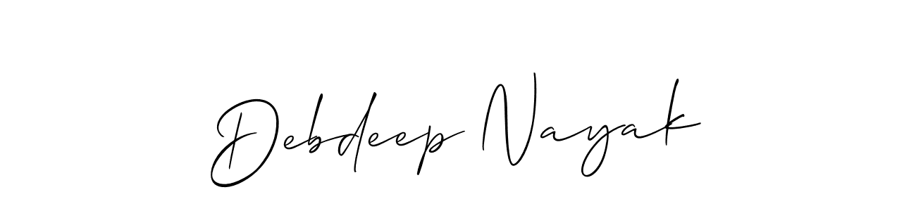 The best way (Allison_Script) to make a short signature is to pick only two or three words in your name. The name Debdeep Nayak include a total of six letters. For converting this name. Debdeep Nayak signature style 2 images and pictures png