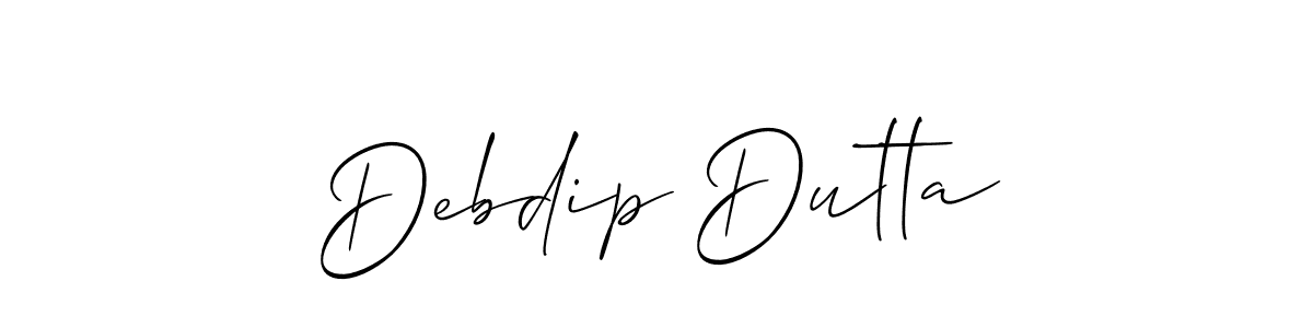 Create a beautiful signature design for name Debdip Dutta. With this signature (Allison_Script) fonts, you can make a handwritten signature for free. Debdip Dutta signature style 2 images and pictures png
