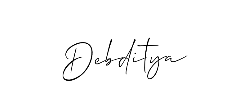 How to Draw Debditya signature style? Allison_Script is a latest design signature styles for name Debditya. Debditya signature style 2 images and pictures png