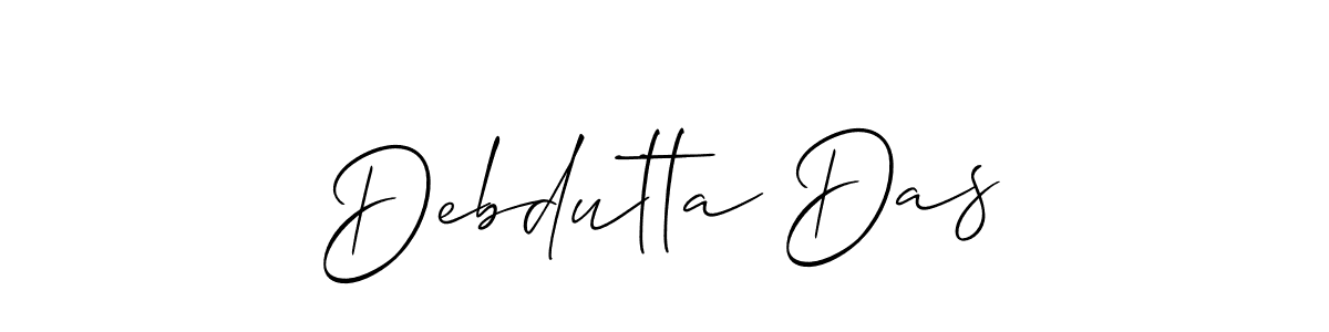 Create a beautiful signature design for name Debdutta Das. With this signature (Allison_Script) fonts, you can make a handwritten signature for free. Debdutta Das signature style 2 images and pictures png