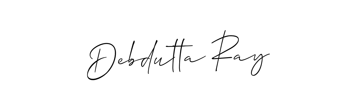 How to make Debdutta Ray name signature. Use Allison_Script style for creating short signs online. This is the latest handwritten sign. Debdutta Ray signature style 2 images and pictures png