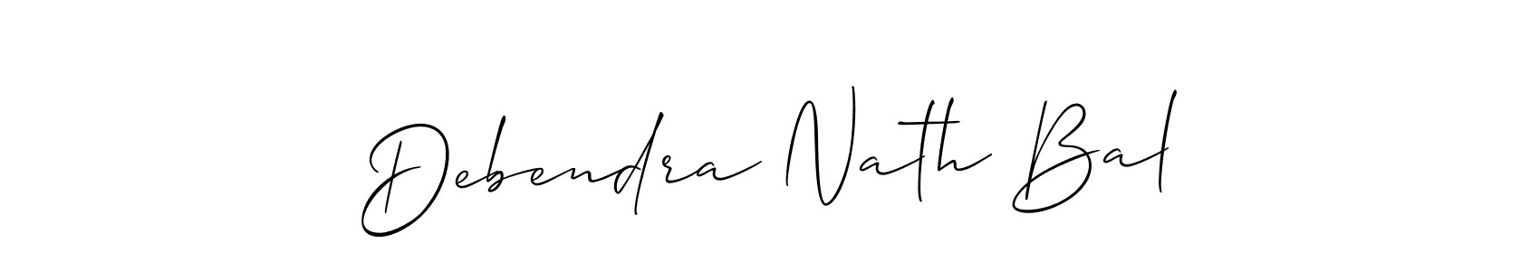 Use a signature maker to create a handwritten signature online. With this signature software, you can design (Allison_Script) your own signature for name Debendra Nath Bal. Debendra Nath Bal signature style 2 images and pictures png