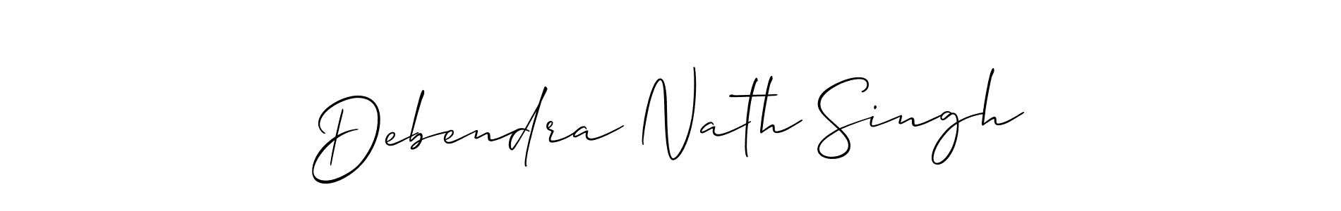 Design your own signature with our free online signature maker. With this signature software, you can create a handwritten (Allison_Script) signature for name Debendra Nath Singh. Debendra Nath Singh signature style 2 images and pictures png