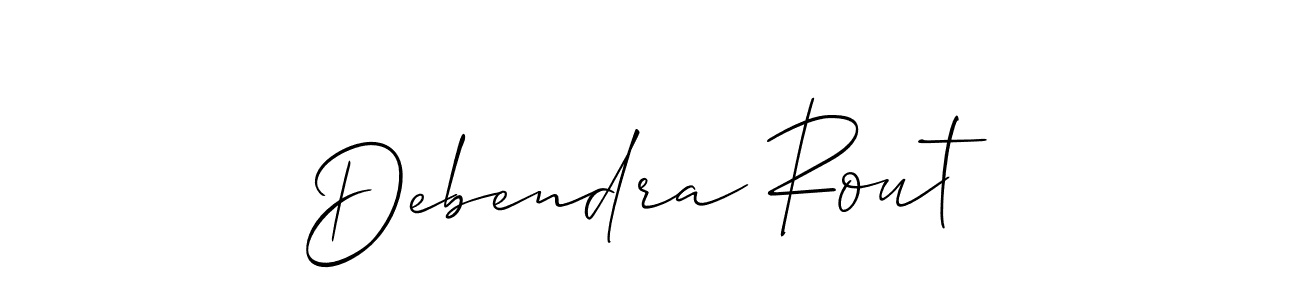Make a beautiful signature design for name Debendra Rout. With this signature (Allison_Script) style, you can create a handwritten signature for free. Debendra Rout signature style 2 images and pictures png