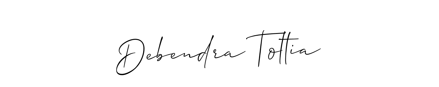 Also we have Debendra Toltia name is the best signature style. Create professional handwritten signature collection using Allison_Script autograph style. Debendra Toltia signature style 2 images and pictures png