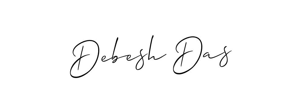 It looks lik you need a new signature style for name Debesh Das. Design unique handwritten (Allison_Script) signature with our free signature maker in just a few clicks. Debesh Das signature style 2 images and pictures png