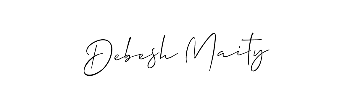 Debesh Maity stylish signature style. Best Handwritten Sign (Allison_Script) for my name. Handwritten Signature Collection Ideas for my name Debesh Maity. Debesh Maity signature style 2 images and pictures png