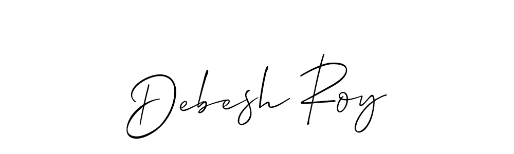 if you are searching for the best signature style for your name Debesh Roy. so please give up your signature search. here we have designed multiple signature styles  using Allison_Script. Debesh Roy signature style 2 images and pictures png