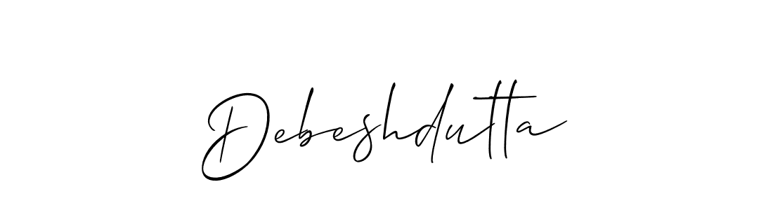 Debeshdutta stylish signature style. Best Handwritten Sign (Allison_Script) for my name. Handwritten Signature Collection Ideas for my name Debeshdutta. Debeshdutta signature style 2 images and pictures png