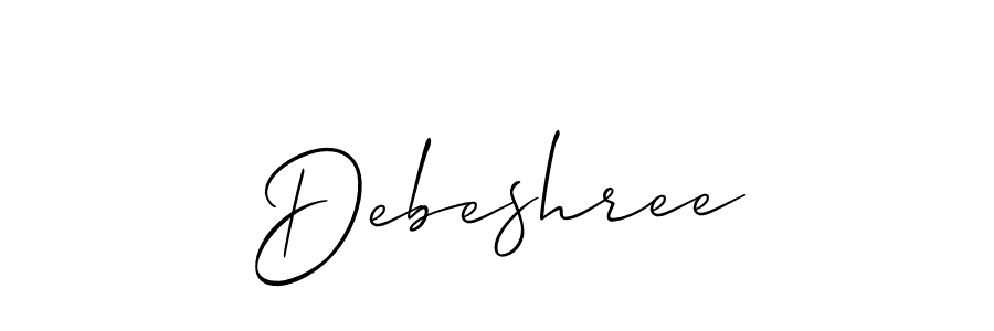 It looks lik you need a new signature style for name Debeshree. Design unique handwritten (Allison_Script) signature with our free signature maker in just a few clicks. Debeshree signature style 2 images and pictures png