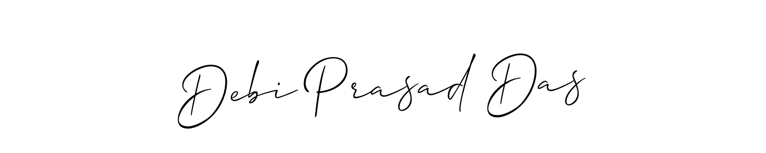 Use a signature maker to create a handwritten signature online. With this signature software, you can design (Allison_Script) your own signature for name Debi Prasad Das. Debi Prasad Das signature style 2 images and pictures png