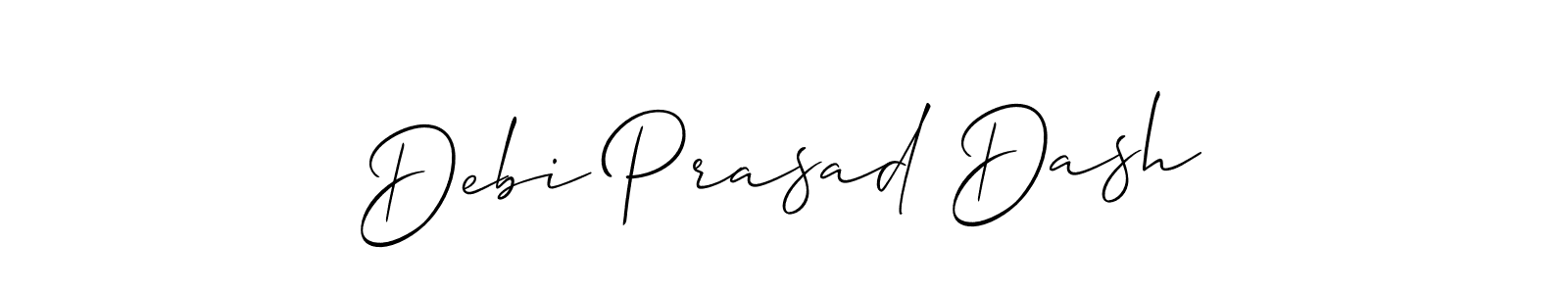 You should practise on your own different ways (Allison_Script) to write your name (Debi Prasad Dash) in signature. don't let someone else do it for you. Debi Prasad Dash signature style 2 images and pictures png