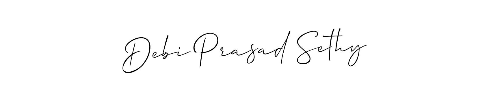 Also You can easily find your signature by using the search form. We will create Debi Prasad Sethy name handwritten signature images for you free of cost using Allison_Script sign style. Debi Prasad Sethy signature style 2 images and pictures png