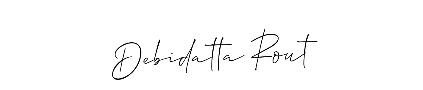 Create a beautiful signature design for name Debidatta Rout. With this signature (Allison_Script) fonts, you can make a handwritten signature for free. Debidatta Rout signature style 2 images and pictures png