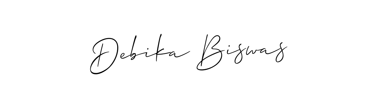 Once you've used our free online signature maker to create your best signature Allison_Script style, it's time to enjoy all of the benefits that Debika Biswas name signing documents. Debika Biswas signature style 2 images and pictures png