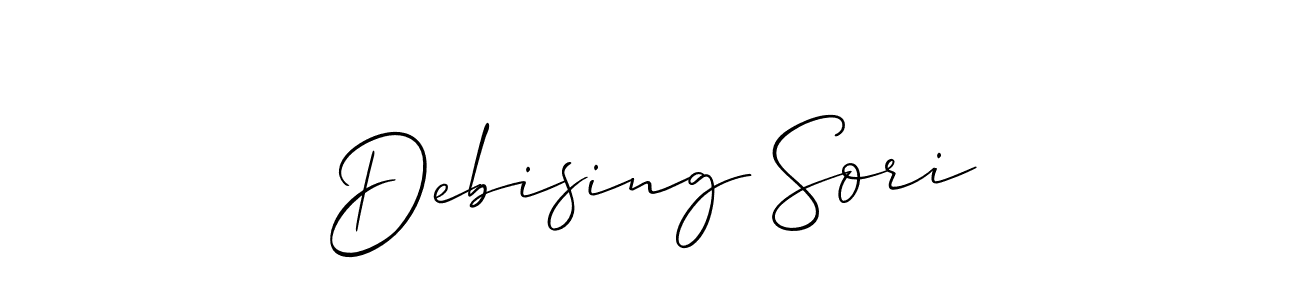 Debising Sori stylish signature style. Best Handwritten Sign (Allison_Script) for my name. Handwritten Signature Collection Ideas for my name Debising Sori. Debising Sori signature style 2 images and pictures png