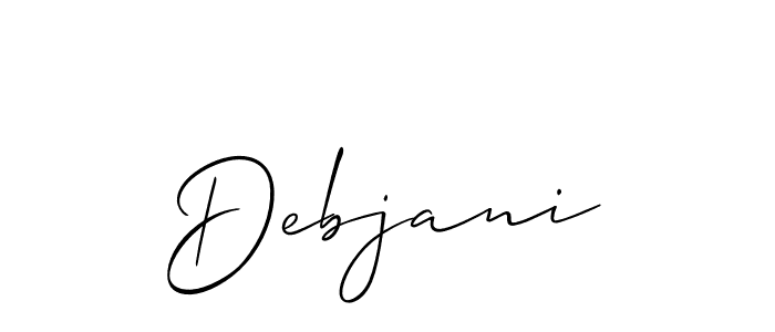 Allison_Script is a professional signature style that is perfect for those who want to add a touch of class to their signature. It is also a great choice for those who want to make their signature more unique. Get Debjani name to fancy signature for free. Debjani signature style 2 images and pictures png