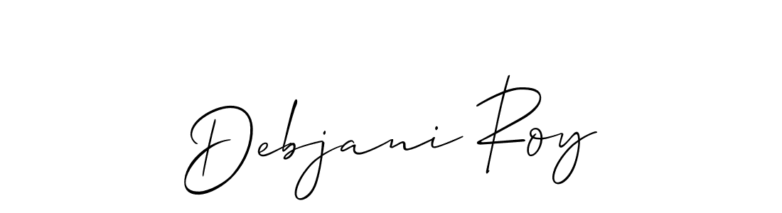 How to make Debjani Roy signature? Allison_Script is a professional autograph style. Create handwritten signature for Debjani Roy name. Debjani Roy signature style 2 images and pictures png