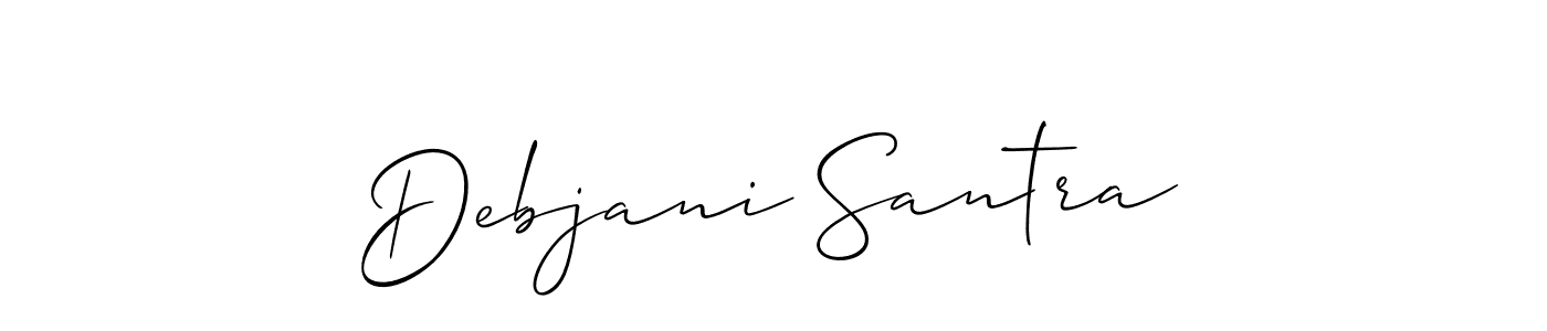 Make a beautiful signature design for name Debjani Santra. With this signature (Allison_Script) style, you can create a handwritten signature for free. Debjani Santra signature style 2 images and pictures png