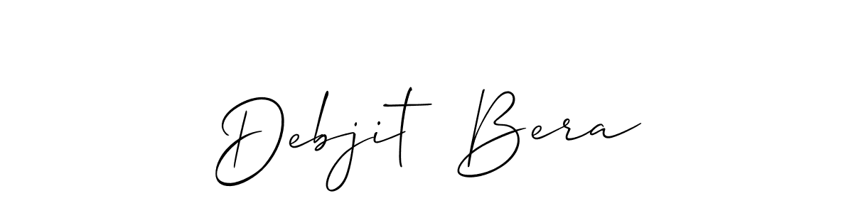 The best way (Allison_Script) to make a short signature is to pick only two or three words in your name. The name Debjit  Bera include a total of six letters. For converting this name. Debjit  Bera signature style 2 images and pictures png