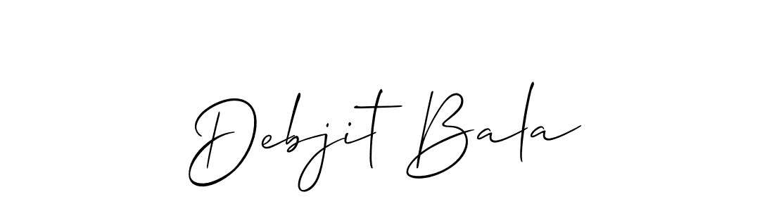 The best way (Allison_Script) to make a short signature is to pick only two or three words in your name. The name Debjit Bala include a total of six letters. For converting this name. Debjit Bala signature style 2 images and pictures png