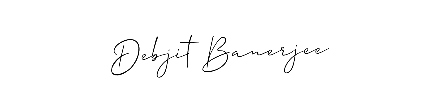 How to make Debjit Banerjee signature? Allison_Script is a professional autograph style. Create handwritten signature for Debjit Banerjee name. Debjit Banerjee signature style 2 images and pictures png