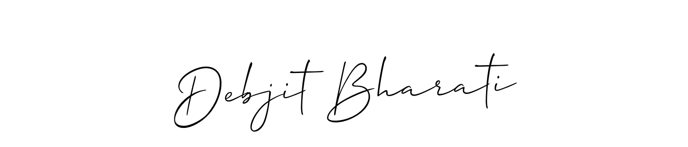 It looks lik you need a new signature style for name Debjit Bharati. Design unique handwritten (Allison_Script) signature with our free signature maker in just a few clicks. Debjit Bharati signature style 2 images and pictures png