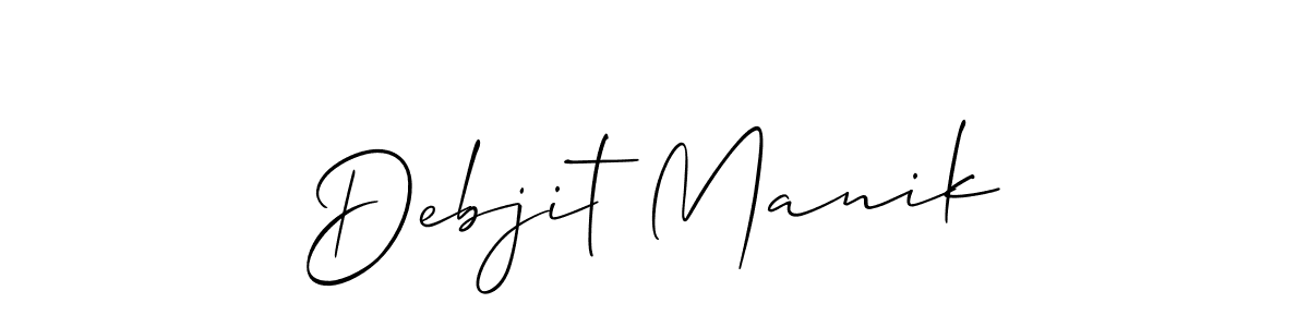 Design your own signature with our free online signature maker. With this signature software, you can create a handwritten (Allison_Script) signature for name Debjit Manik. Debjit Manik signature style 2 images and pictures png