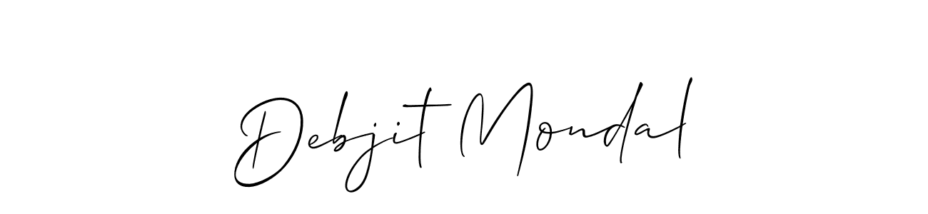Allison_Script is a professional signature style that is perfect for those who want to add a touch of class to their signature. It is also a great choice for those who want to make their signature more unique. Get Debjit Mondal name to fancy signature for free. Debjit Mondal signature style 2 images and pictures png