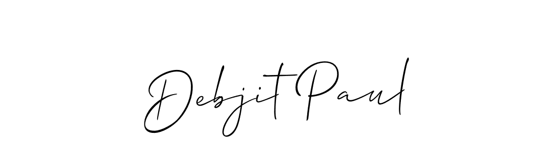 How to make Debjit Paul signature? Allison_Script is a professional autograph style. Create handwritten signature for Debjit Paul name. Debjit Paul signature style 2 images and pictures png