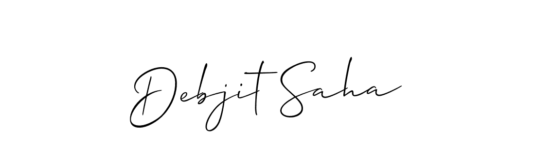 It looks lik you need a new signature style for name Debjit Saha. Design unique handwritten (Allison_Script) signature with our free signature maker in just a few clicks. Debjit Saha signature style 2 images and pictures png