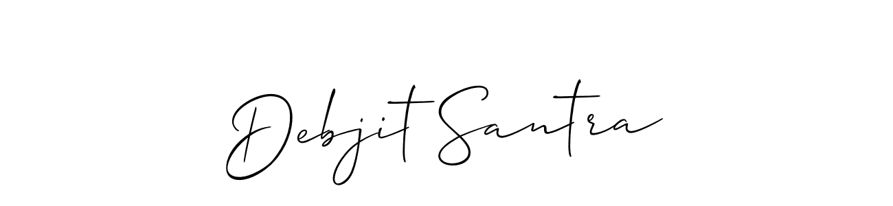 How to Draw Debjit Santra signature style? Allison_Script is a latest design signature styles for name Debjit Santra. Debjit Santra signature style 2 images and pictures png