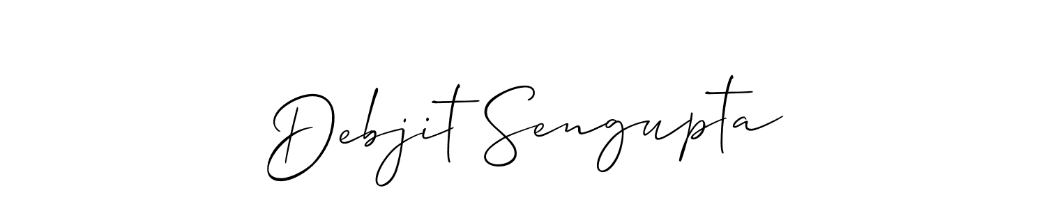 Also we have Debjit Sengupta name is the best signature style. Create professional handwritten signature collection using Allison_Script autograph style. Debjit Sengupta signature style 2 images and pictures png