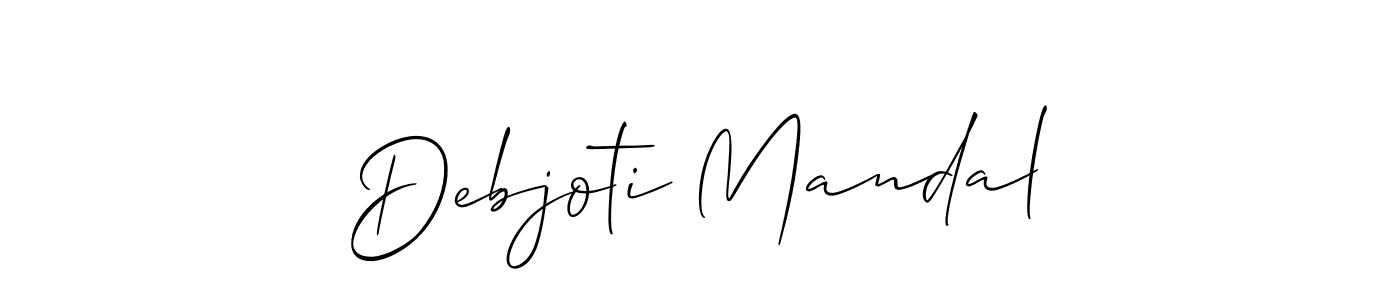 Also You can easily find your signature by using the search form. We will create Debjoti Mandal name handwritten signature images for you free of cost using Allison_Script sign style. Debjoti Mandal signature style 2 images and pictures png