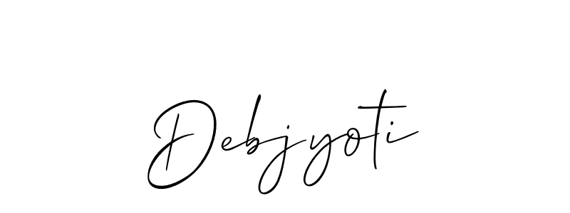 It looks lik you need a new signature style for name Debjyoti. Design unique handwritten (Allison_Script) signature with our free signature maker in just a few clicks. Debjyoti signature style 2 images and pictures png