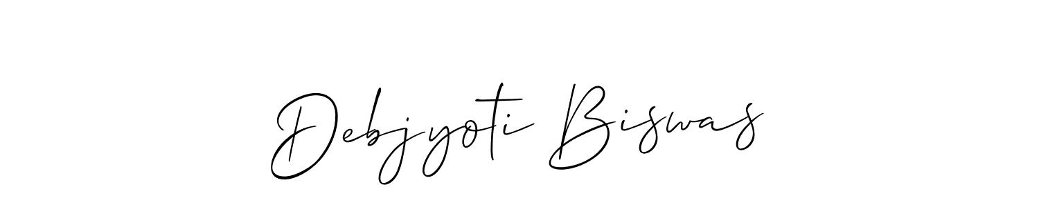 How to make Debjyoti Biswas signature? Allison_Script is a professional autograph style. Create handwritten signature for Debjyoti Biswas name. Debjyoti Biswas signature style 2 images and pictures png