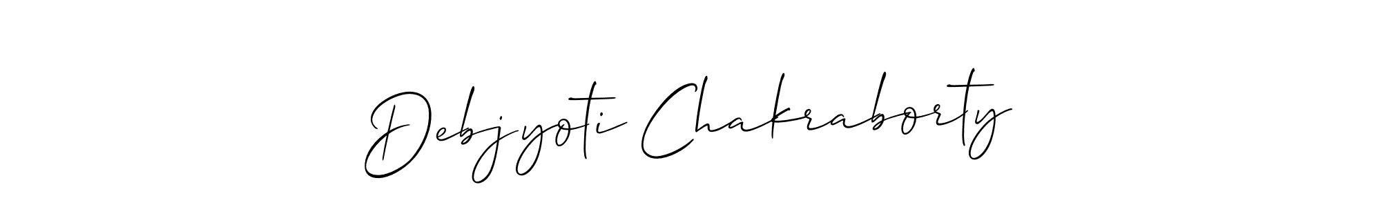 Debjyoti Chakraborty stylish signature style. Best Handwritten Sign (Allison_Script) for my name. Handwritten Signature Collection Ideas for my name Debjyoti Chakraborty. Debjyoti Chakraborty signature style 2 images and pictures png