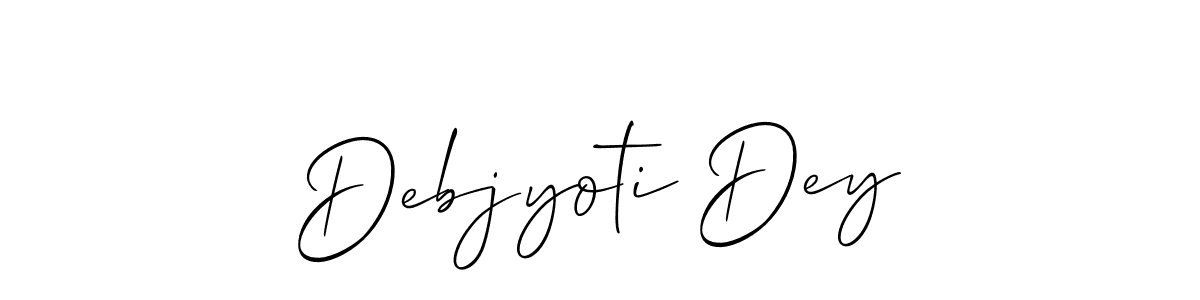 How to make Debjyoti Dey signature? Allison_Script is a professional autograph style. Create handwritten signature for Debjyoti Dey name. Debjyoti Dey signature style 2 images and pictures png