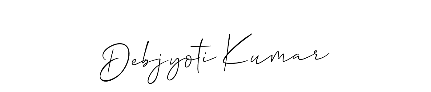 Use a signature maker to create a handwritten signature online. With this signature software, you can design (Allison_Script) your own signature for name Debjyoti Kumar. Debjyoti Kumar signature style 2 images and pictures png