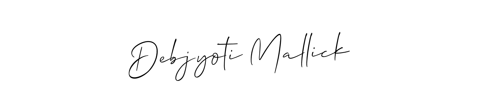 Design your own signature with our free online signature maker. With this signature software, you can create a handwritten (Allison_Script) signature for name Debjyoti Mallick. Debjyoti Mallick signature style 2 images and pictures png