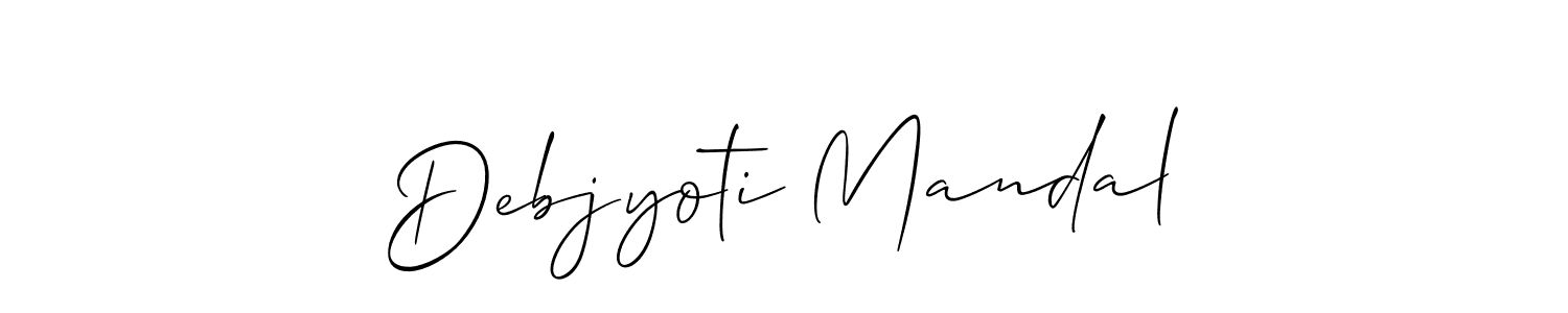 Create a beautiful signature design for name Debjyoti Mandal. With this signature (Allison_Script) fonts, you can make a handwritten signature for free. Debjyoti Mandal signature style 2 images and pictures png