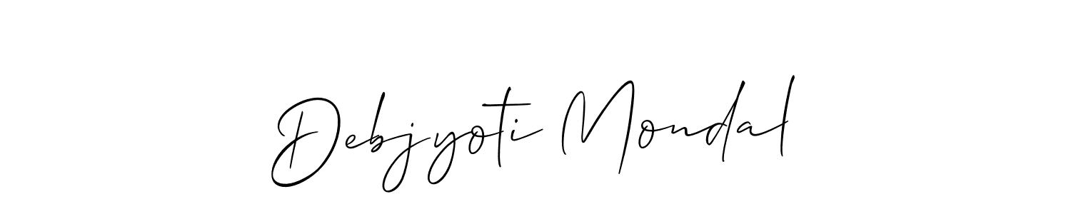 Also You can easily find your signature by using the search form. We will create Debjyoti Mondal name handwritten signature images for you free of cost using Allison_Script sign style. Debjyoti Mondal signature style 2 images and pictures png