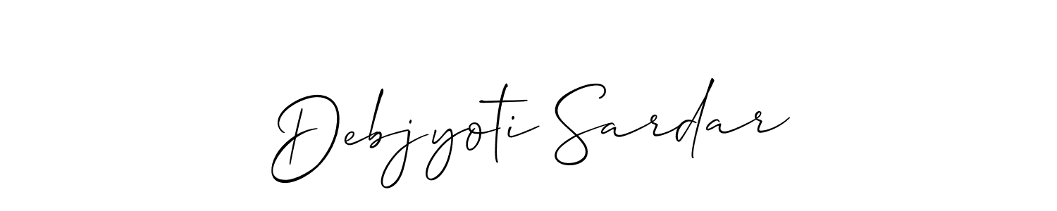 Also You can easily find your signature by using the search form. We will create Debjyoti Sardar name handwritten signature images for you free of cost using Allison_Script sign style. Debjyoti Sardar signature style 2 images and pictures png